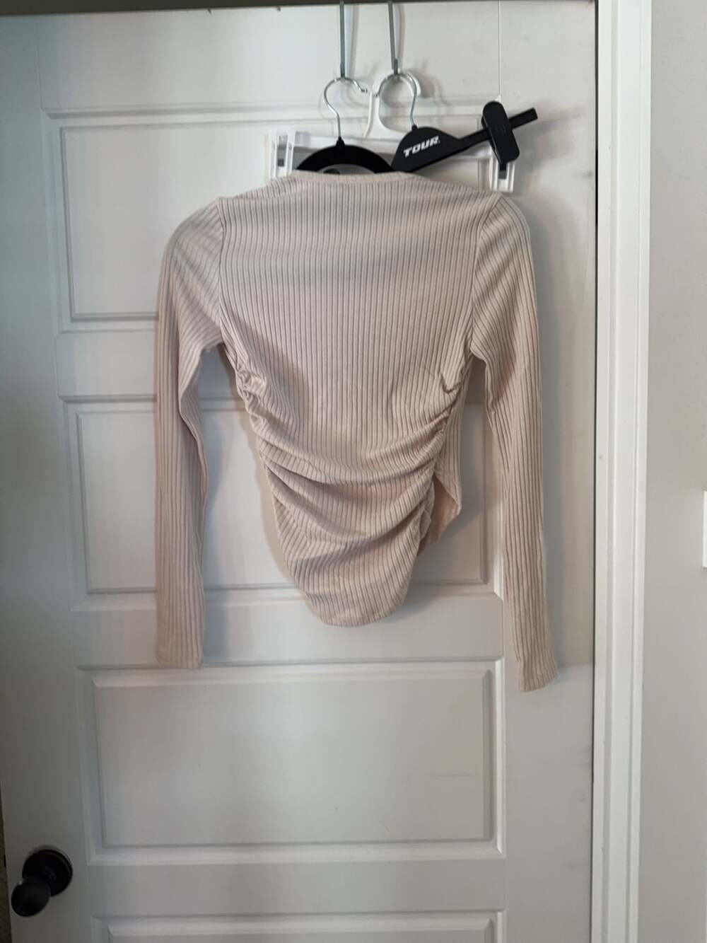 Jonathan Simkhai Standard Ribbed Wrap Top Size S - Picture 4 of 4